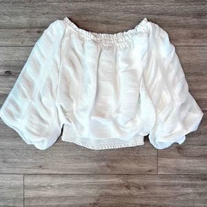 Chic White Off-Shoulder Blouse